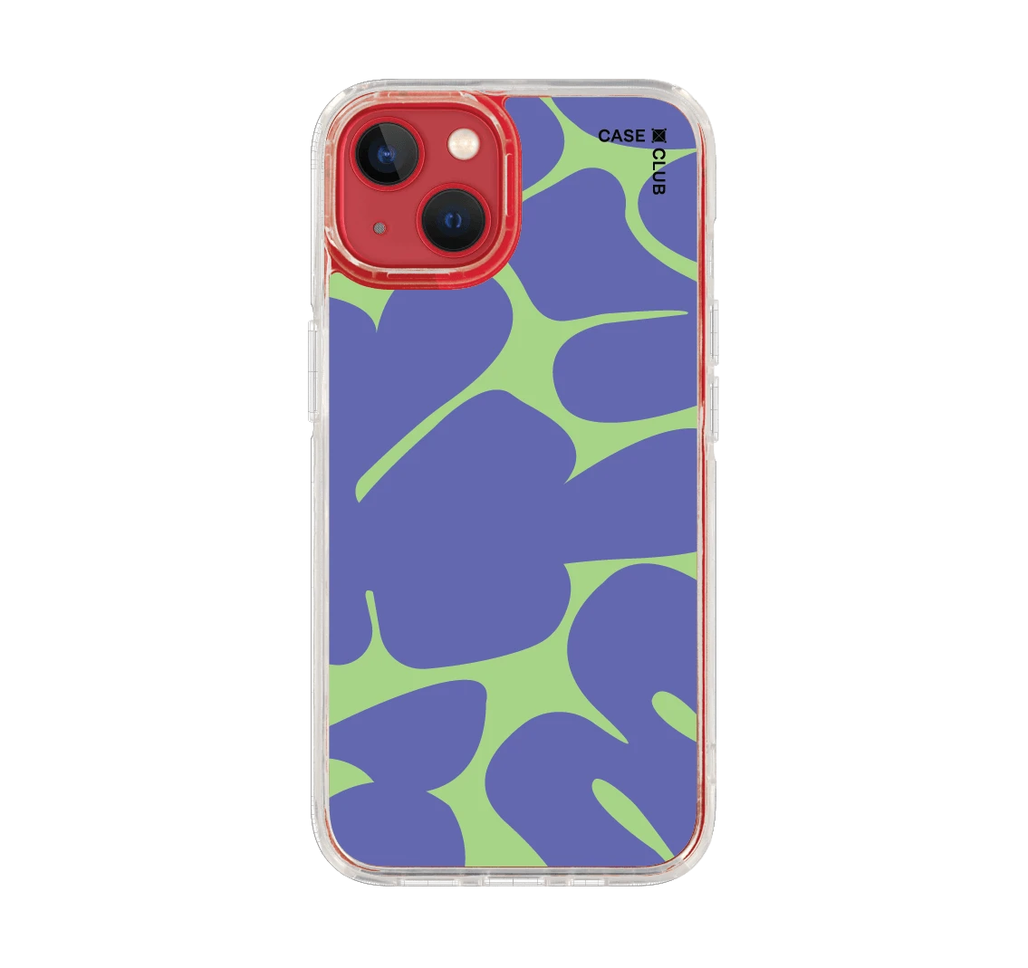 ดอกไม้สีม่วงเขียวมินิมอล